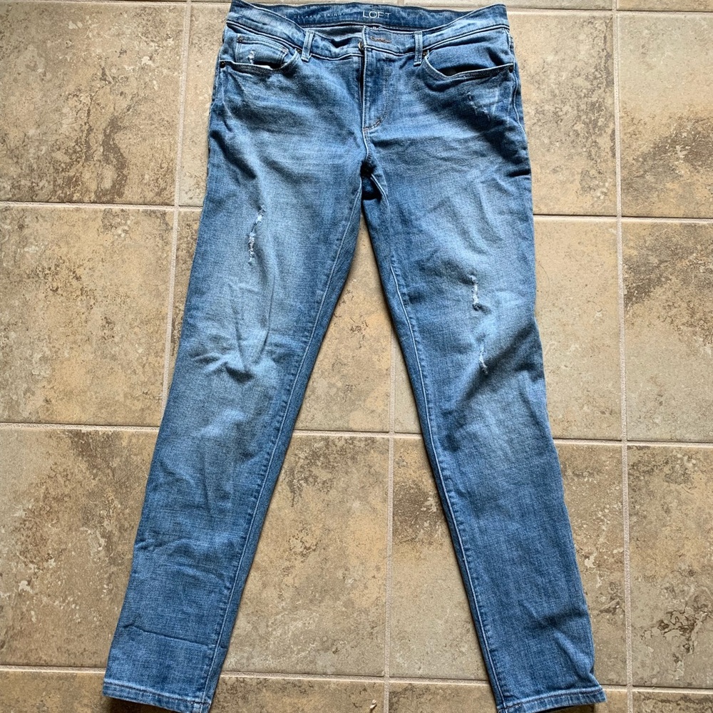 Loft Relaxed Ankle Skinny Jeans